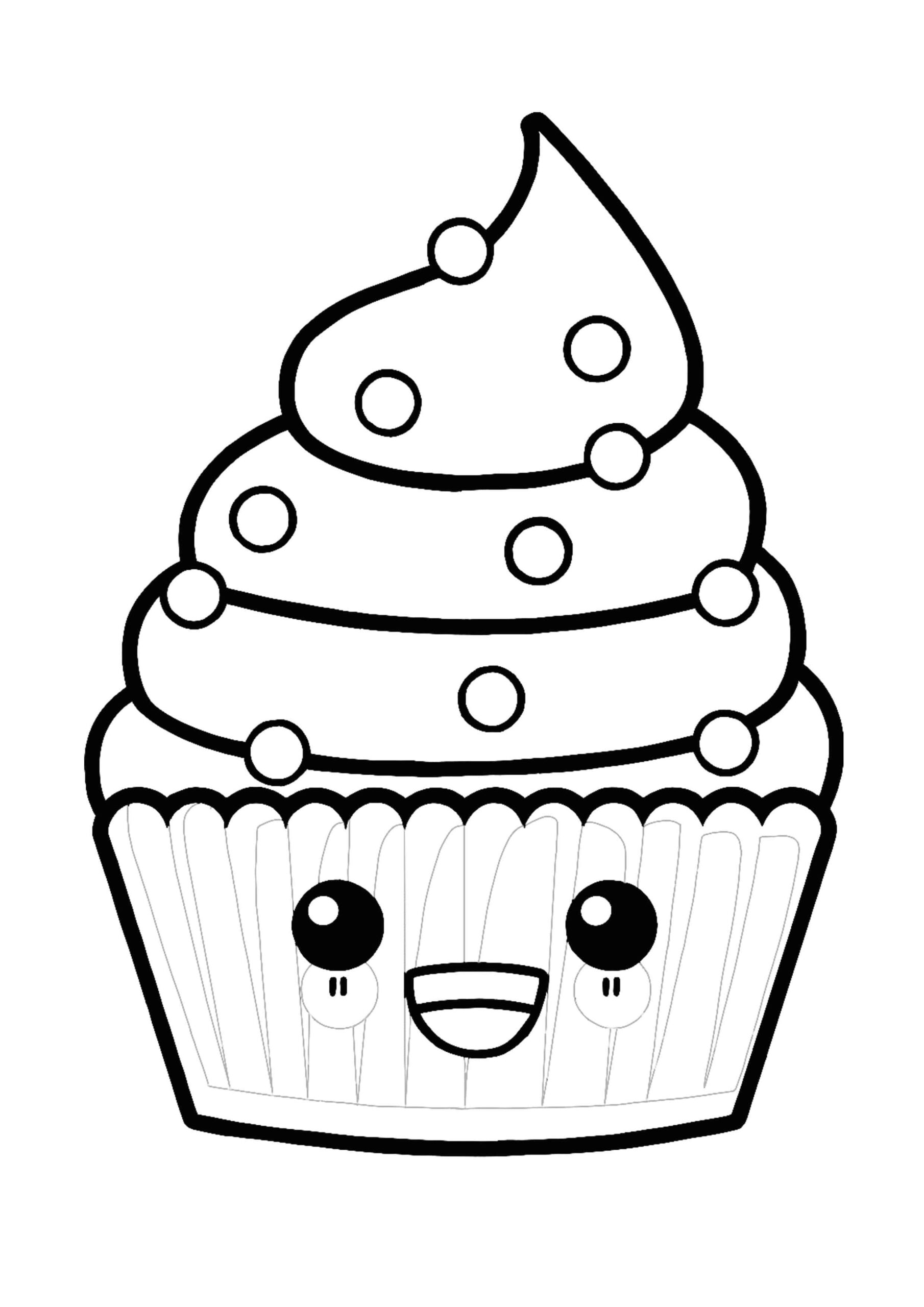 Cupcake Printable Coloring Pages