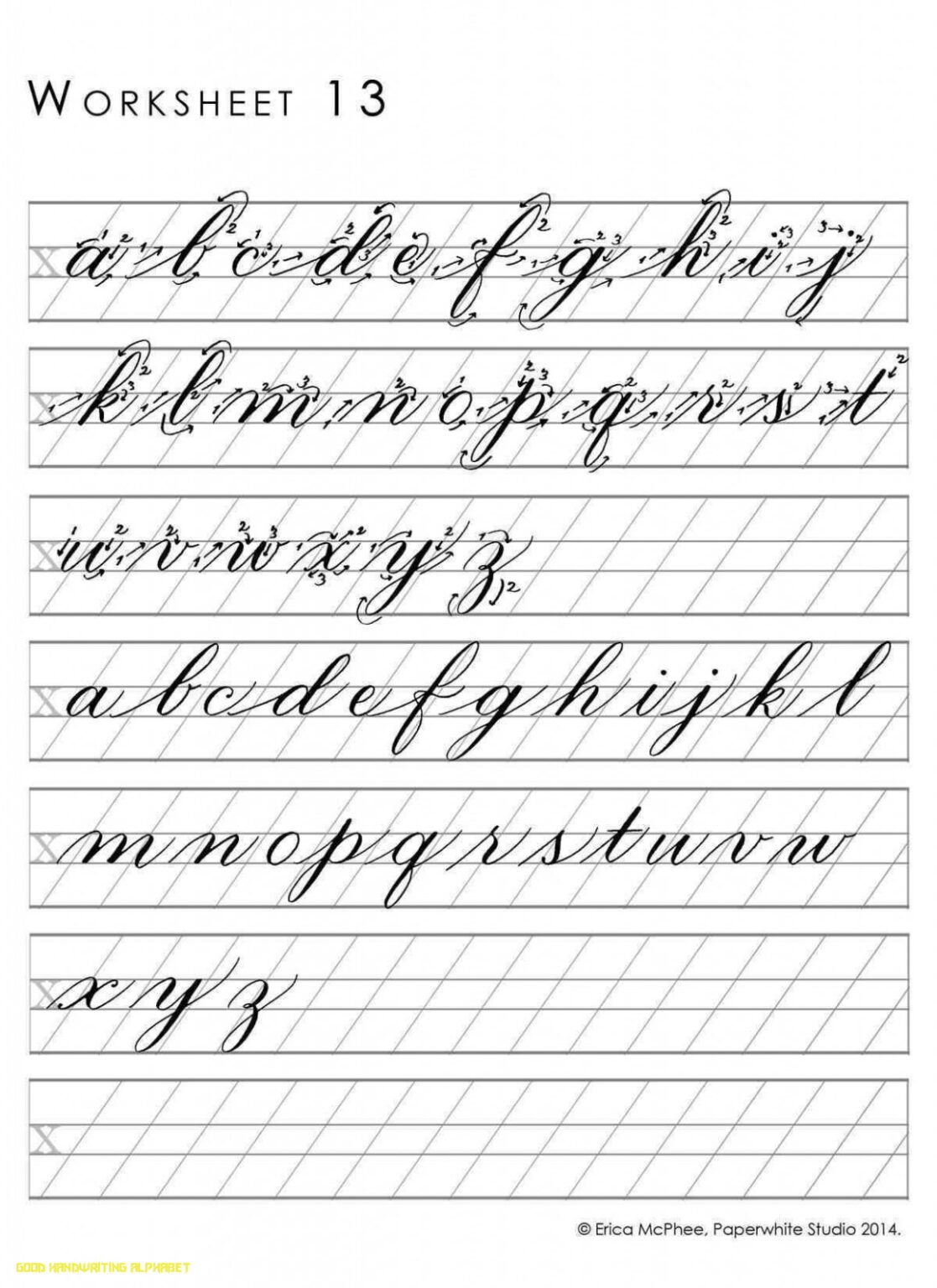 Cursive Handwriting Alphabet Printable AlphabetWorksheetsFree