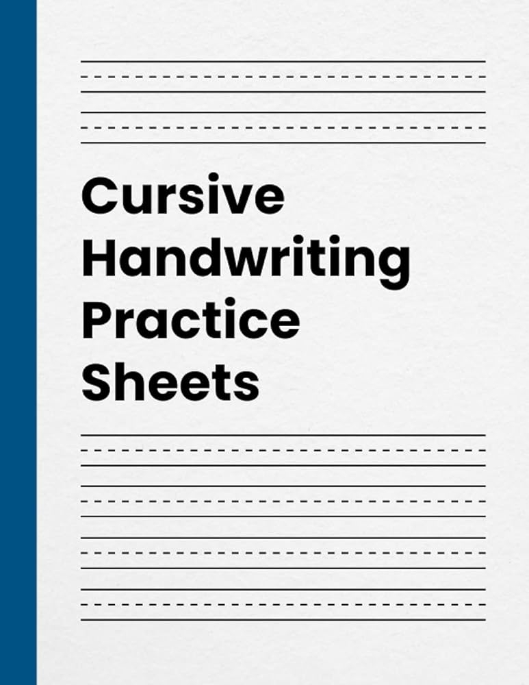 Cursive Handwriting Practice Sheets For Adults Blank Worksheets 