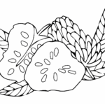 Custard Apple Fruit Coloring Page Free Printable Coloring Pages