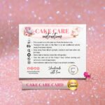 Custom Cake Editable Care Card Printable Cake Care Template Wedding