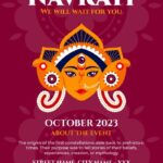 Customize This Colorful Hand drawn Let 39 s Celebrate Navratri Invitation