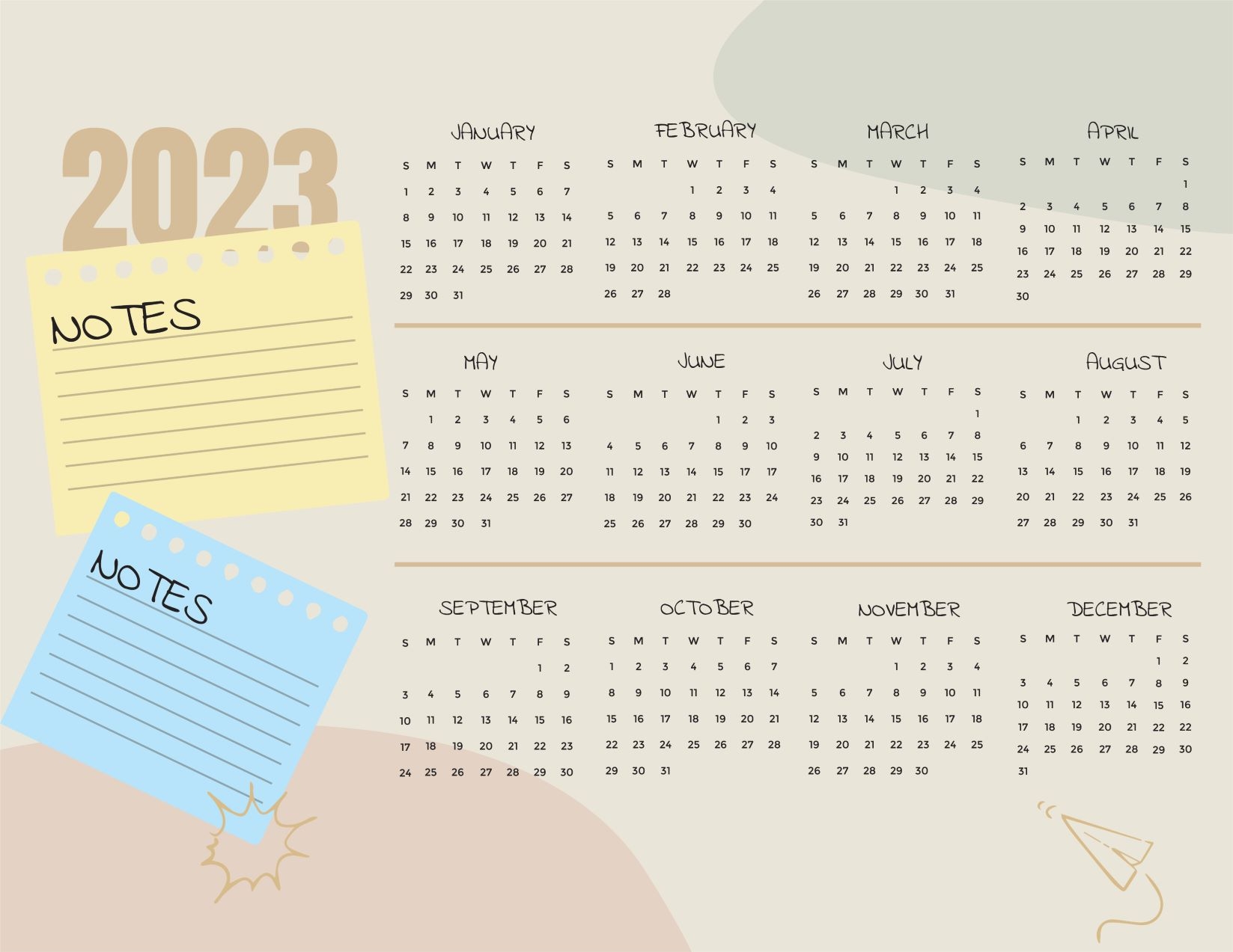Cute 2023 Calendar Printable Printable Calendar 2023