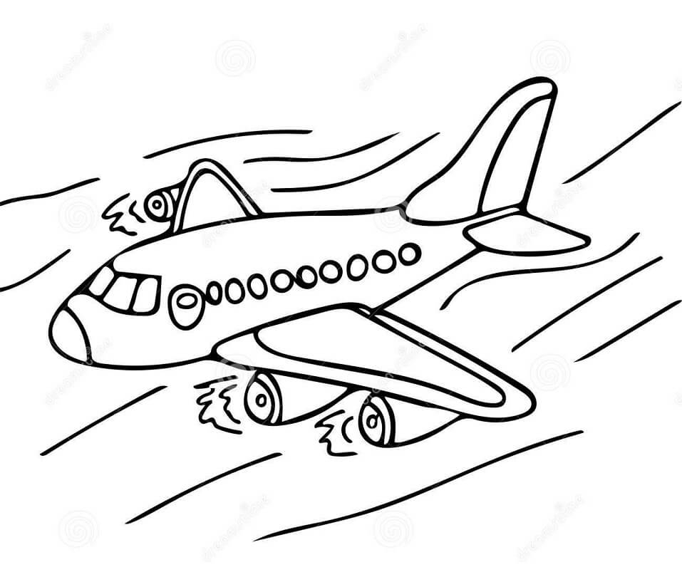 Cute Aeroplane Coloring Page Free Printable Coloring Pages For Kids
