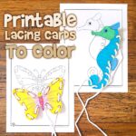 Cute Animal Printable Lacing Cards To Color Woo Jr Kids Activities