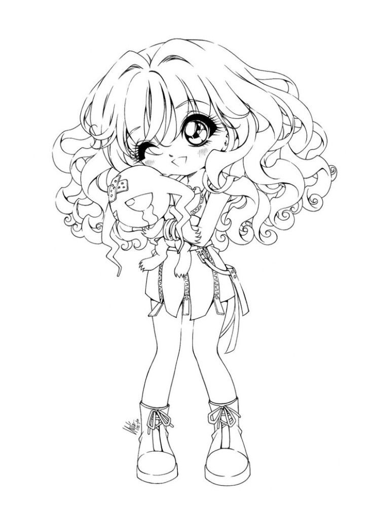 Cute Anime Coloring Pages Coloring Home