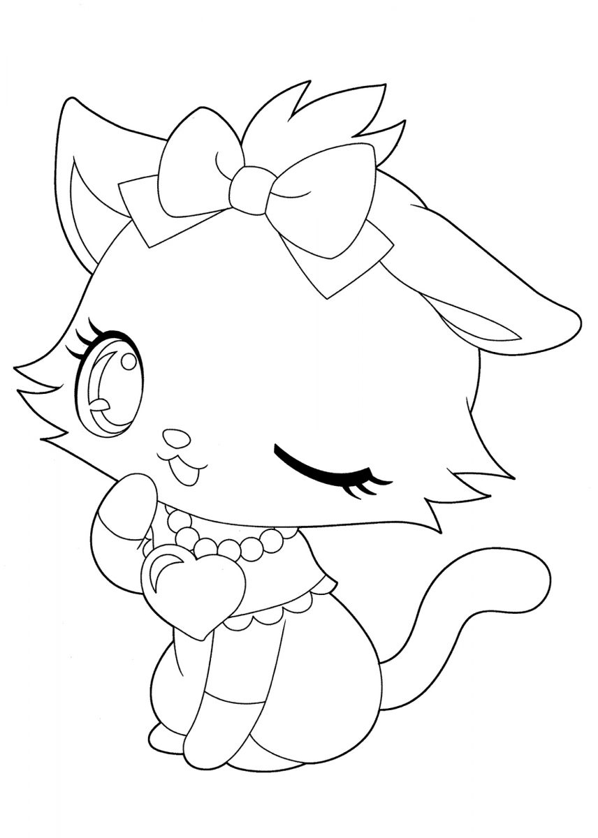 Cute Baby Animal Coloring Pages Cats Coloring Pages