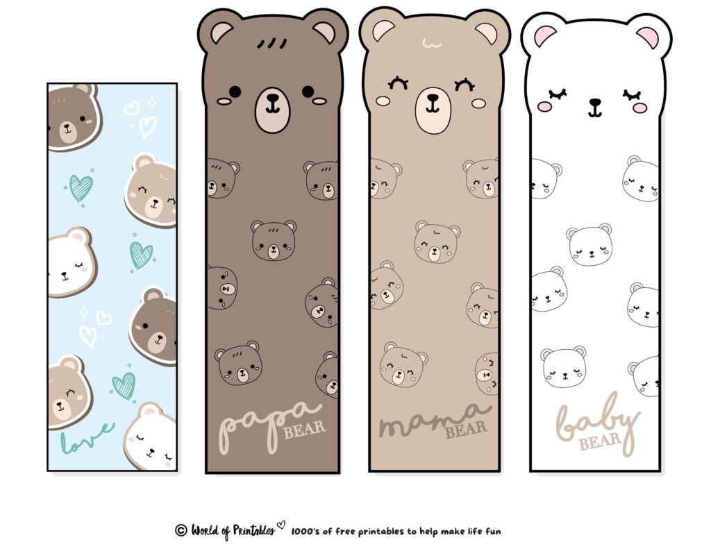 Cute Bookmark Printables