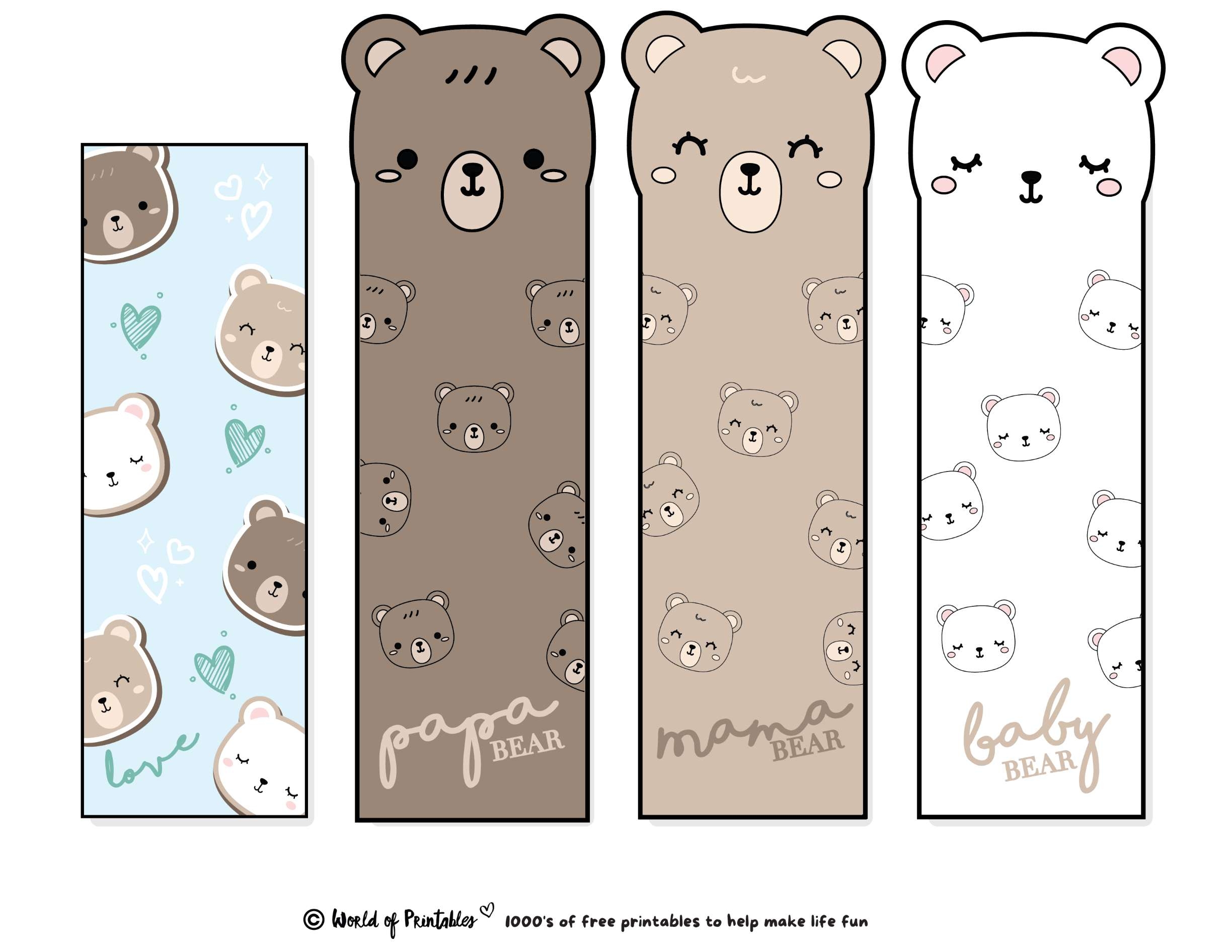 Cute Bookmark Printables