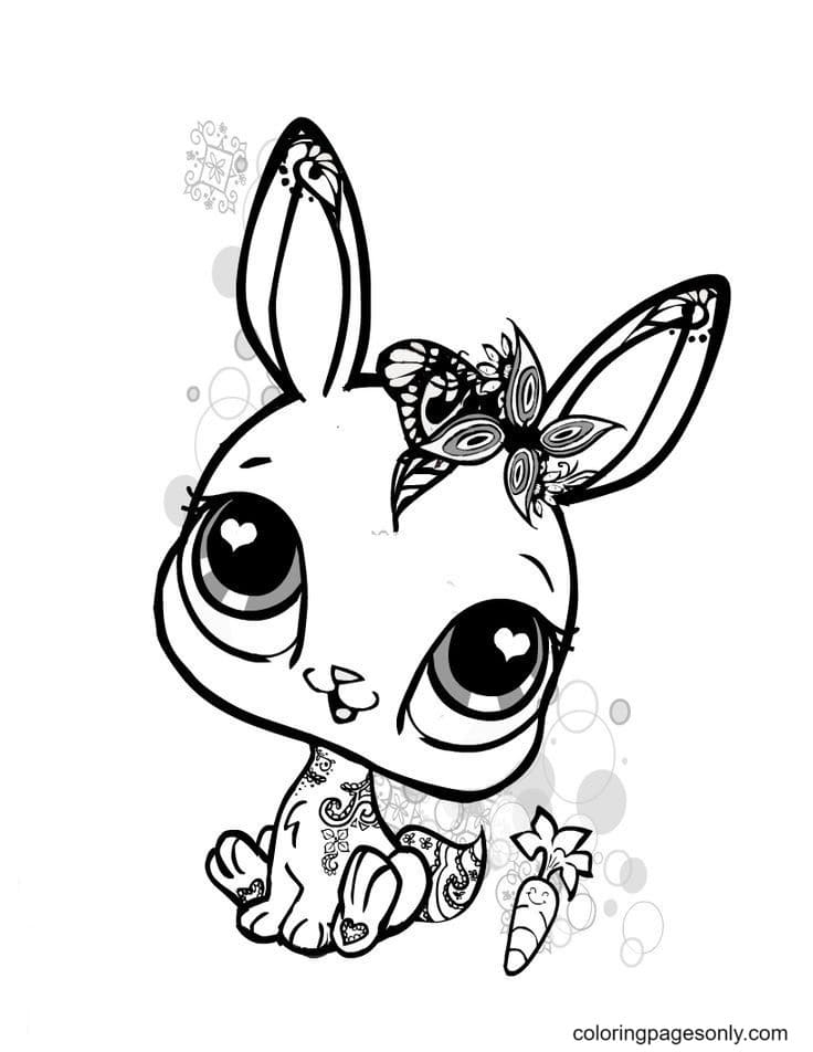 Cute Bunny Coloring Pages