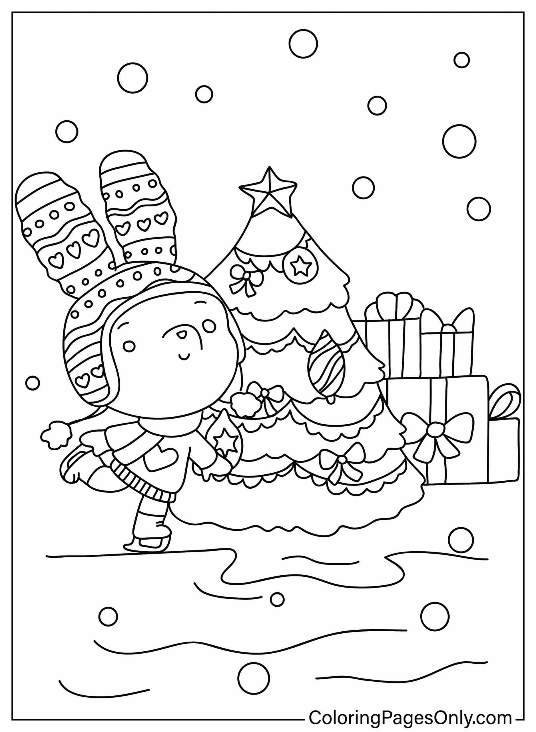 Cute Christmas Coloring Page Printable Free Printable Coloring Pages