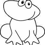 Cute Frog Coloring Page Free Clip Art