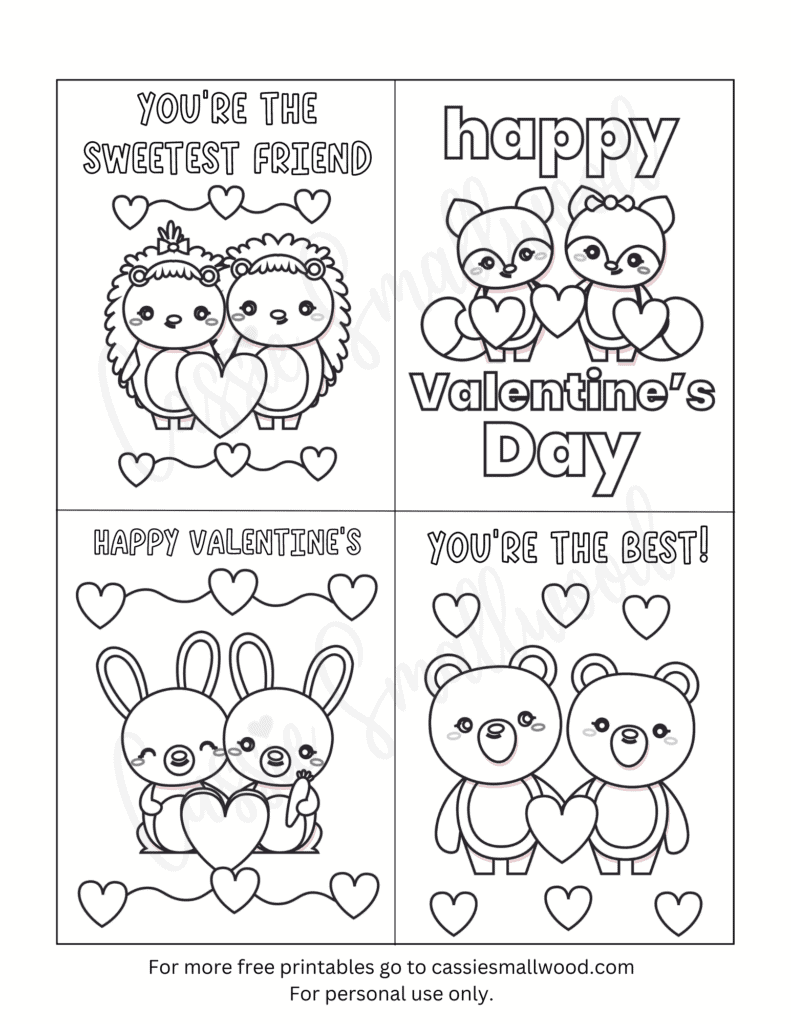 free valentines day printable cards