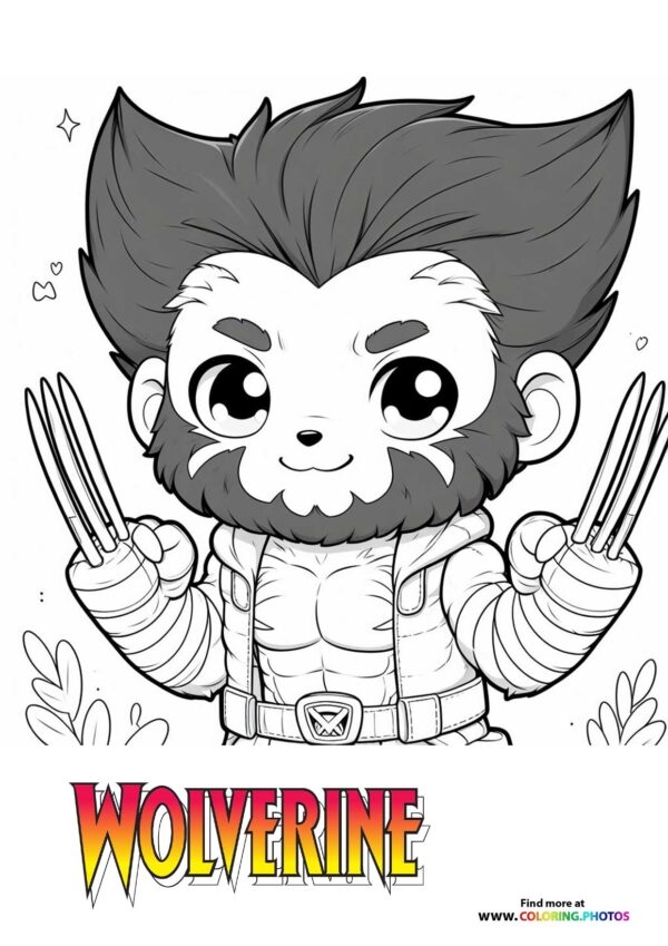 Cute Wolverine Coloring Pages For Kids