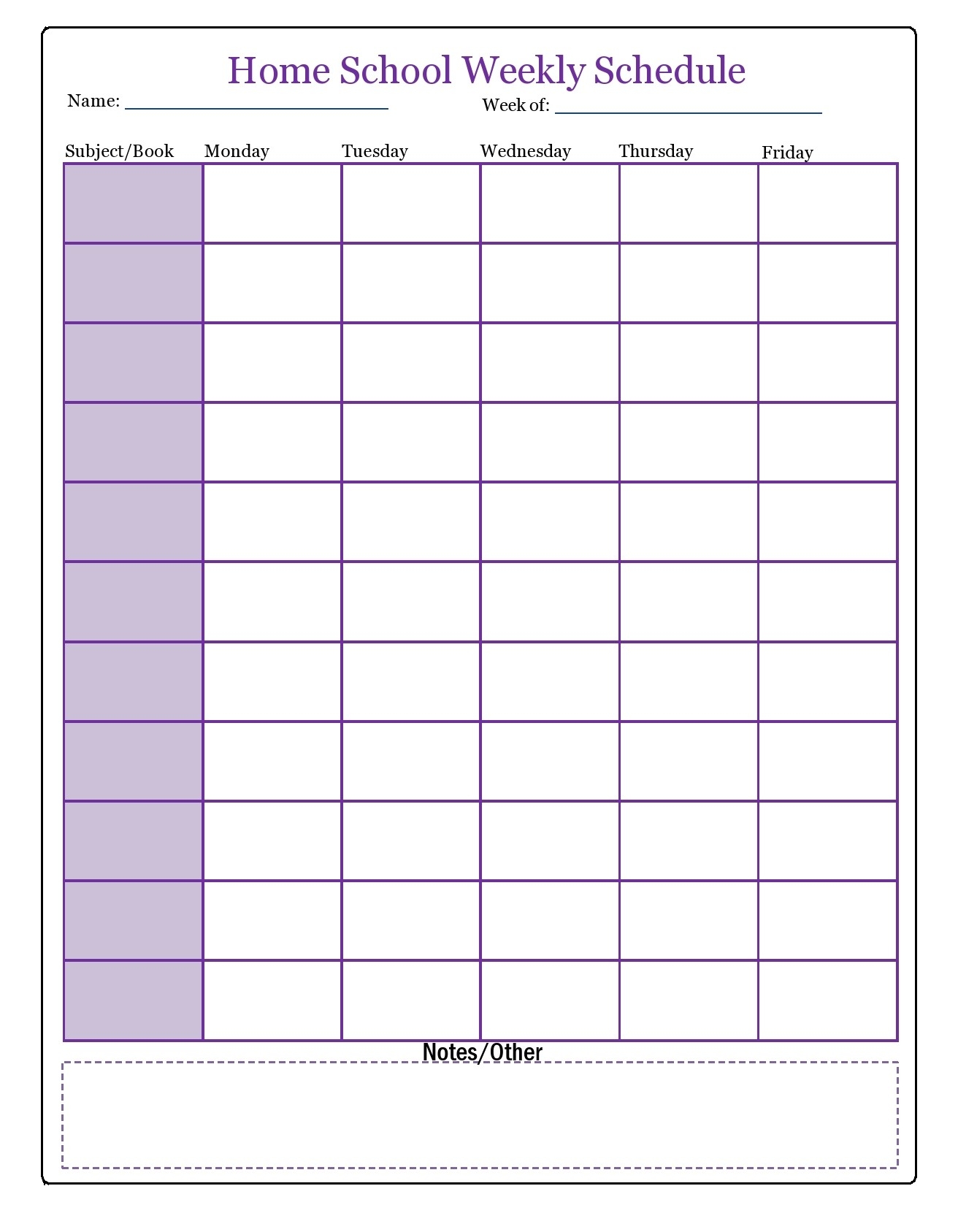 Daily Schedule Template Printable Free Kids Fessfluid
