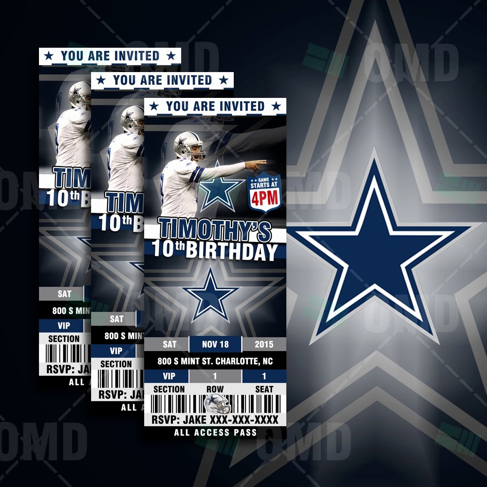 Dallas Cowboys Invitation Template Collegio Sanlorenzo Template