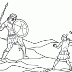 David And Goliath Coloring Pages Coloring Home