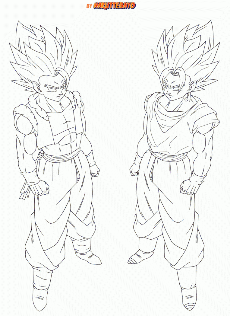 Dbz Gogeta Coloring Pages Coloring Home