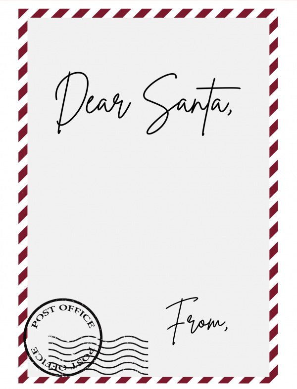 Dear Santa List Printable Template