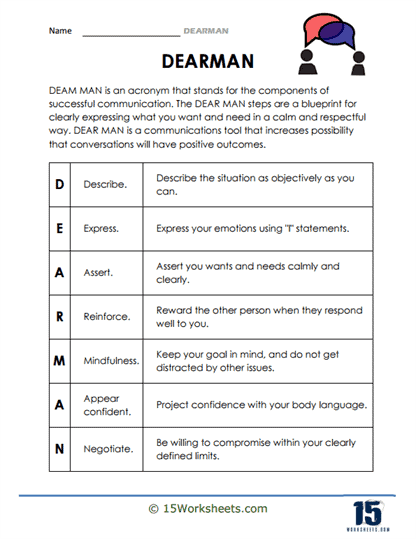 DEARMAN Worksheets 15 Worksheets Worksheets Library