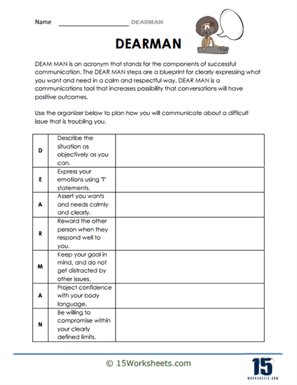 DEARMAN Worksheets 15 Worksheets Worksheets Library