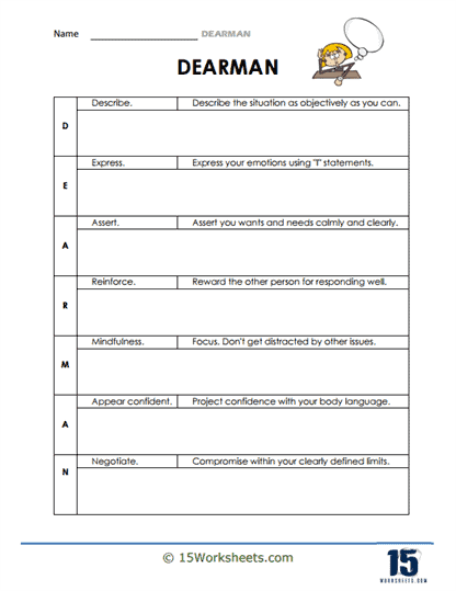 dear man worksheet