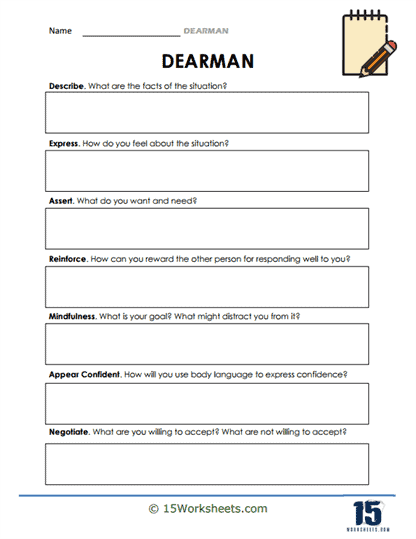 DEARMAN Worksheets 15 Worksheets Worksheets Library