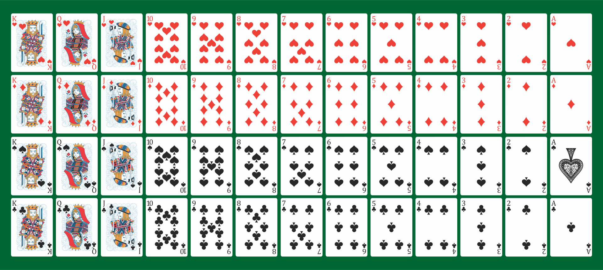 large deck of cards printable