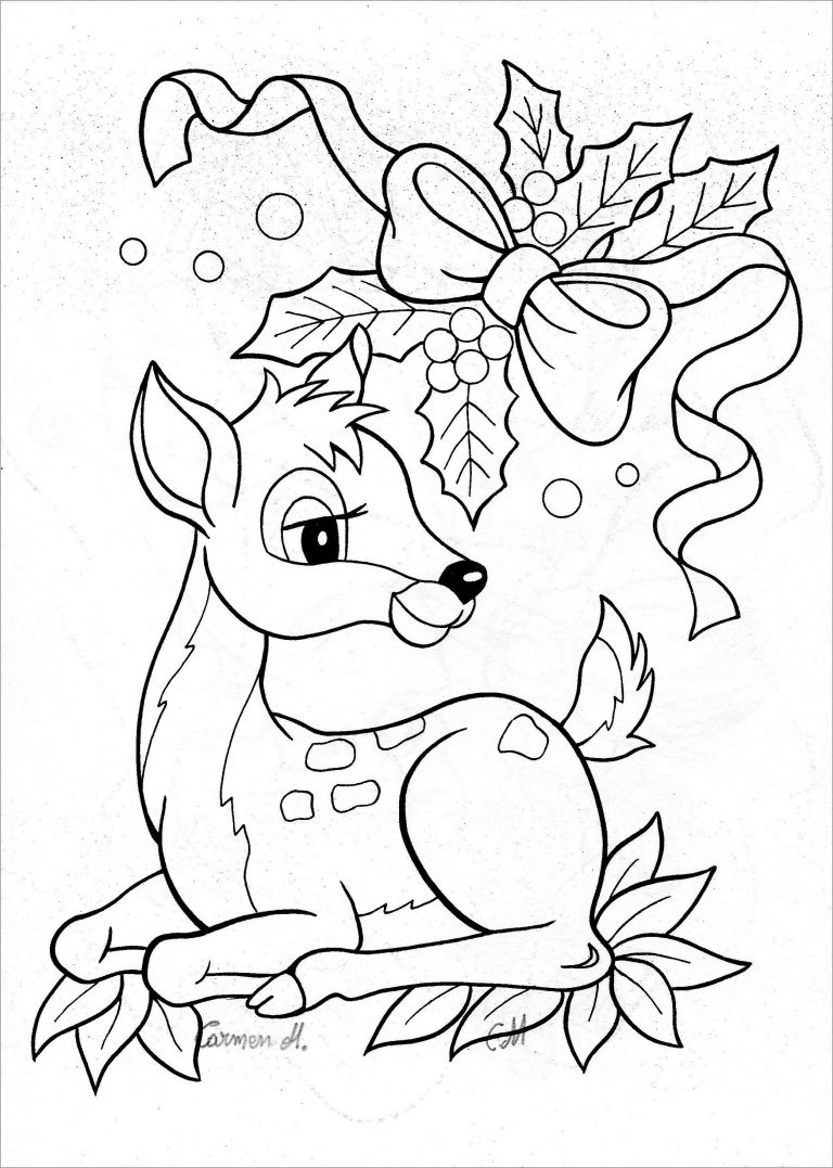 Deer Family Coloring Page ColoringBay