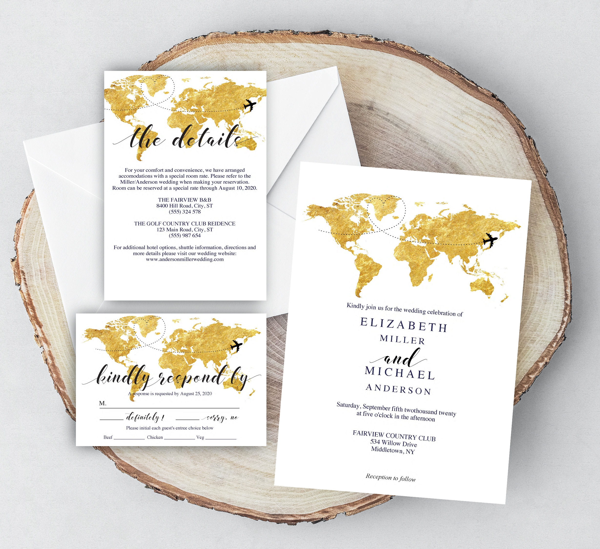 Destination Wedding Invitation Templates