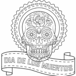 Dia De Los Muertos Calavera Coloring Page Printable