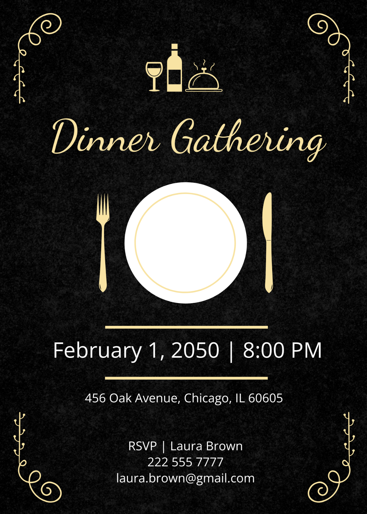 Dinner Invitation Templates Edit Online Download Template