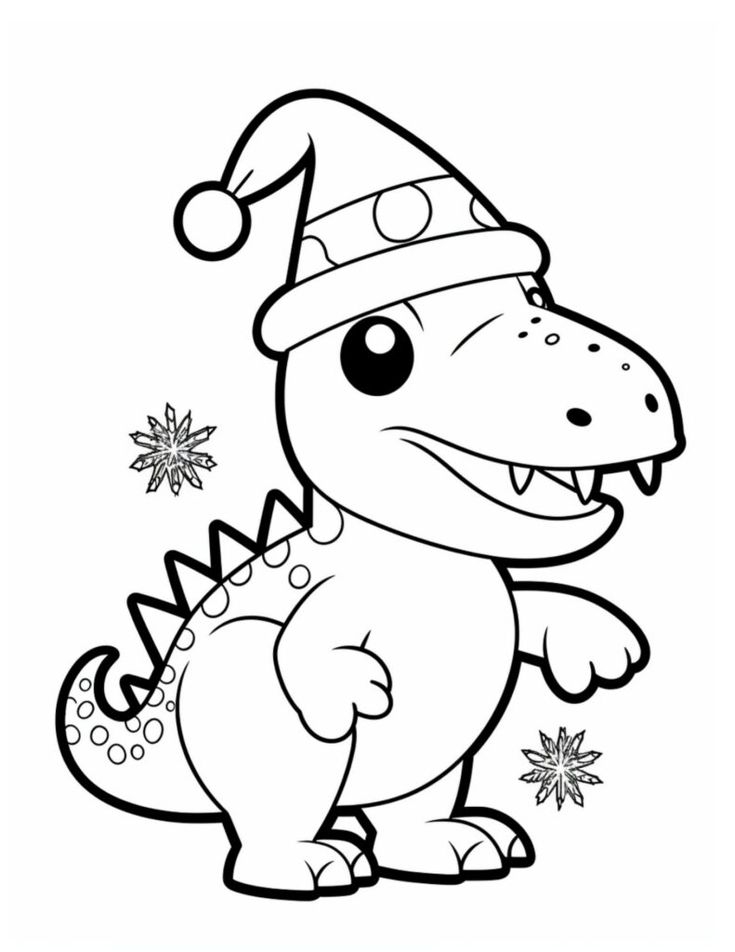 Dinosaur Christmas Coloring Pages Dinosaur Coloring Pages Dinosaur
