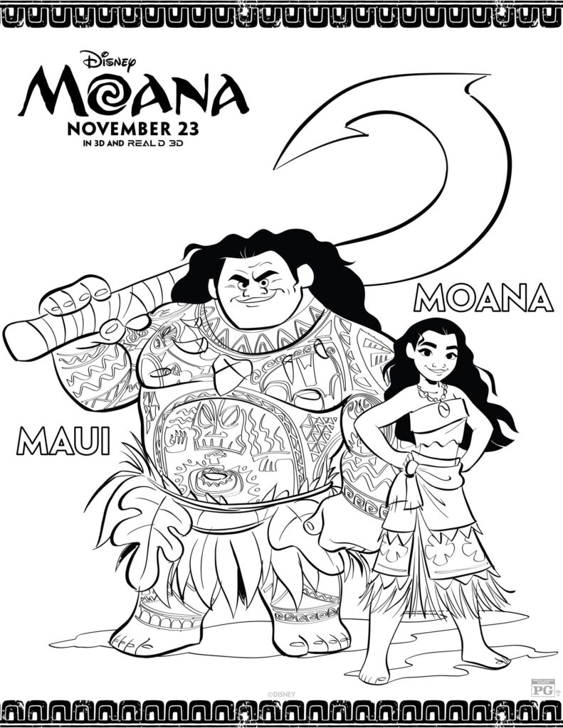 Disney 39 s Moana Coloring Pages And Activity Sheets Printables