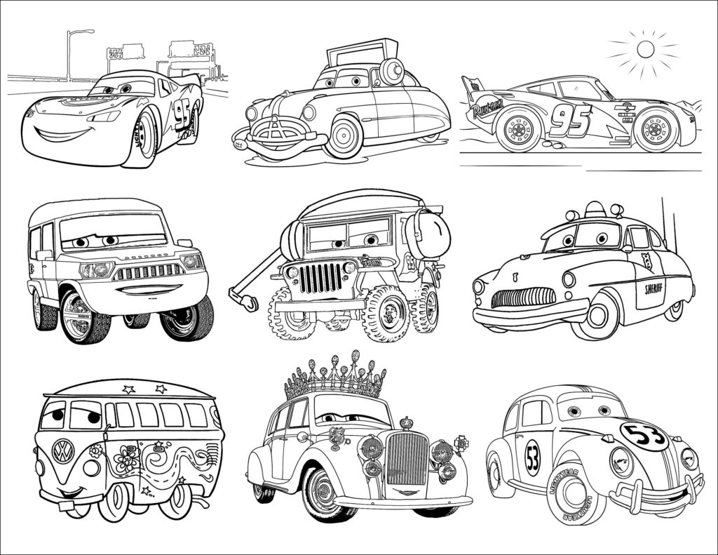 Disney Cars Coloring Pages Printable Disney Cars Coloring Pages The