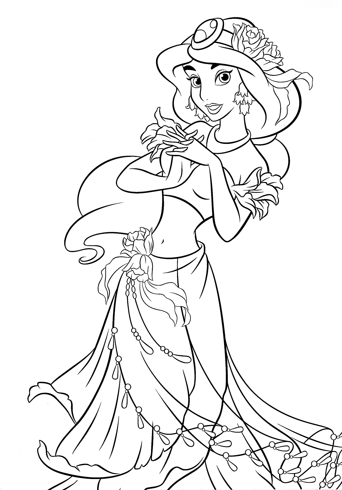 Disney Princess Jasmine Printable Coloring Page Free Printable 