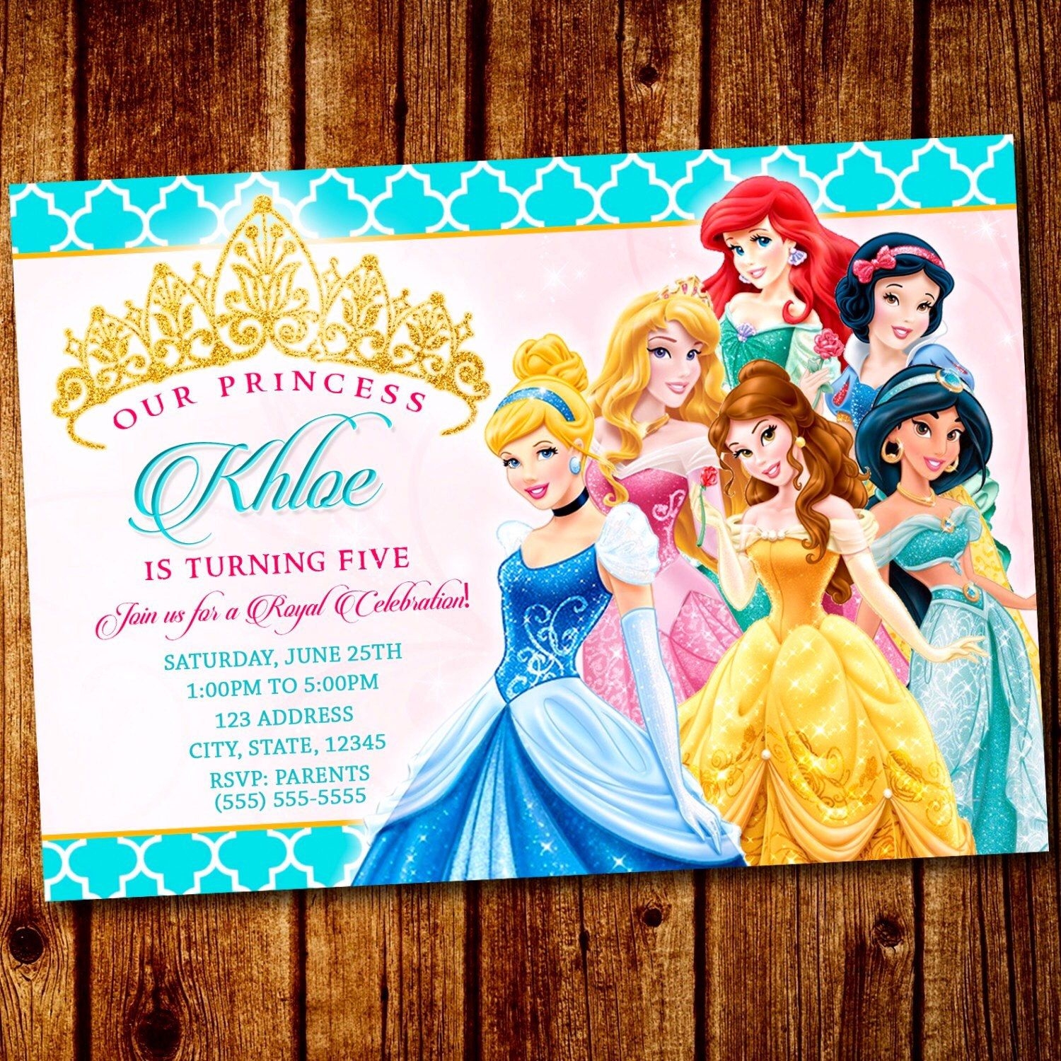 Disney Princess Templates For Invitations