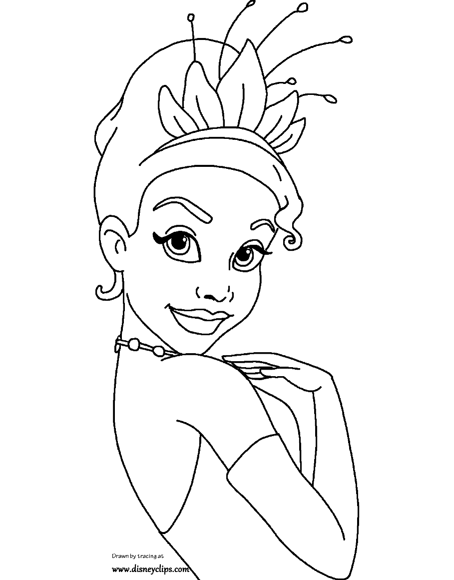 Coloring Pages Of Tiana The Princess