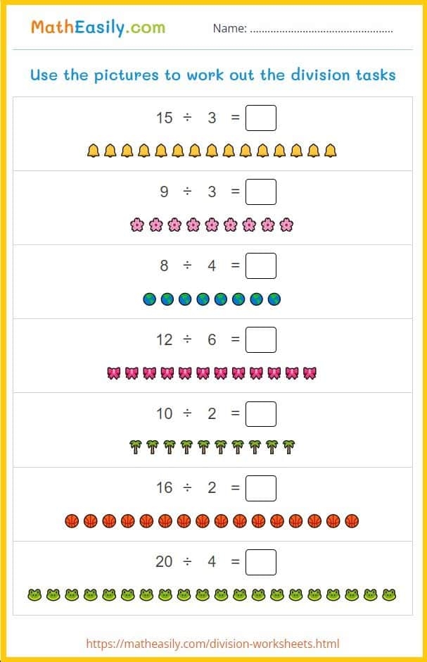 worksheet for division