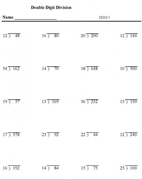 Division Worksheet Math Sheets