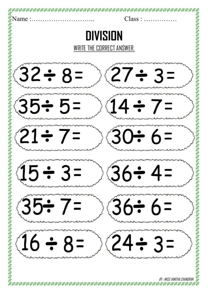 Division Worksheet Year 2 SK CBN 1 Interactive Worksheet Live
