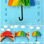 DIY How To Make Paper Umbrella Craft For Kids Step By Step Tutorial