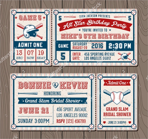 Dodgers Invitation Template