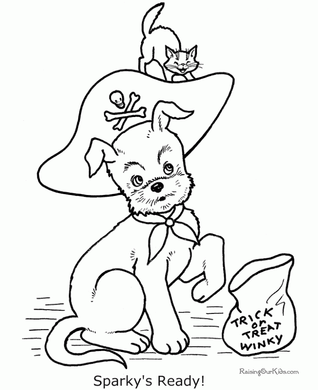 Dog And Cat Coloring Pages