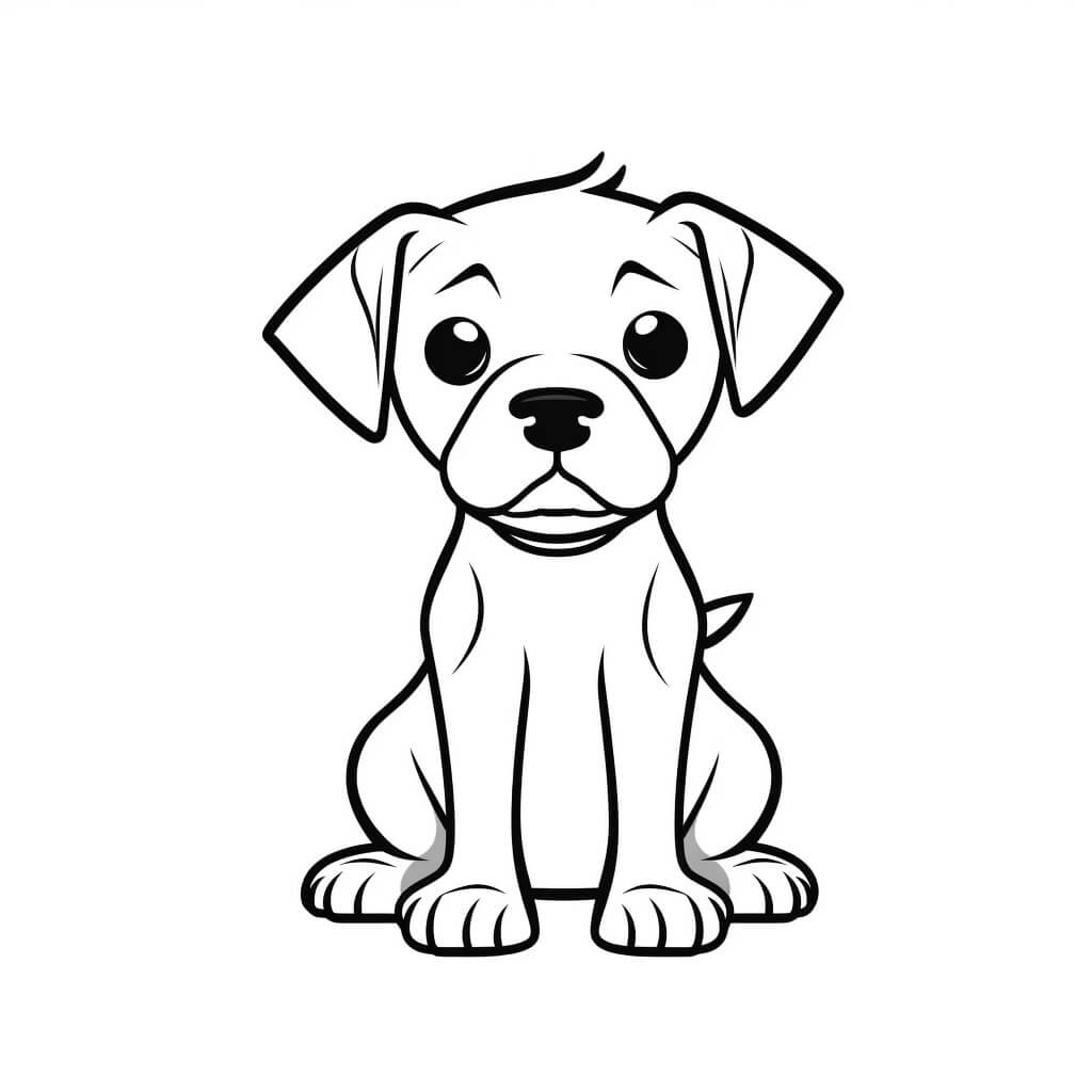 Dog Color Sheets Free Printable 