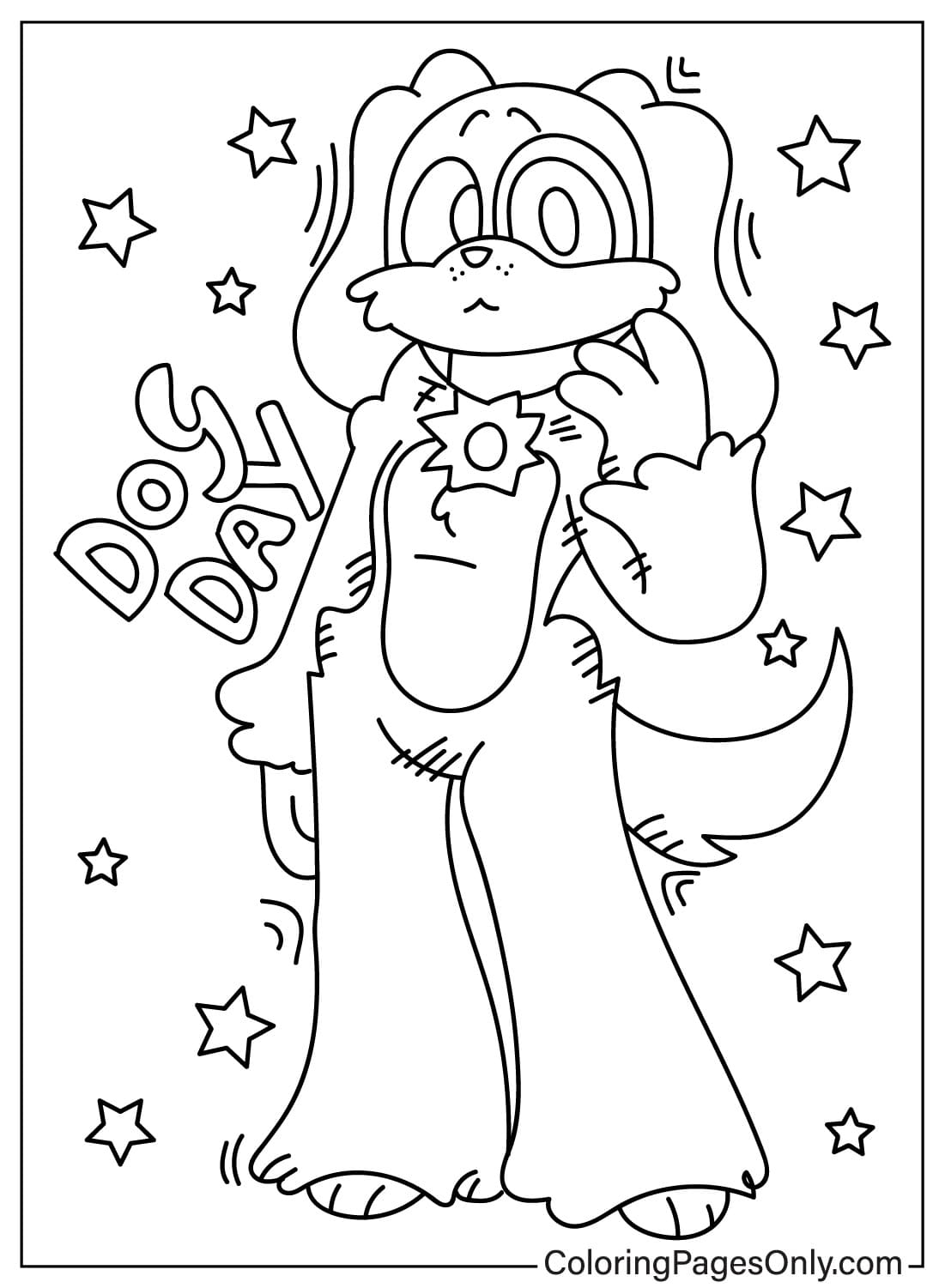 Dog Day Coloring Page
