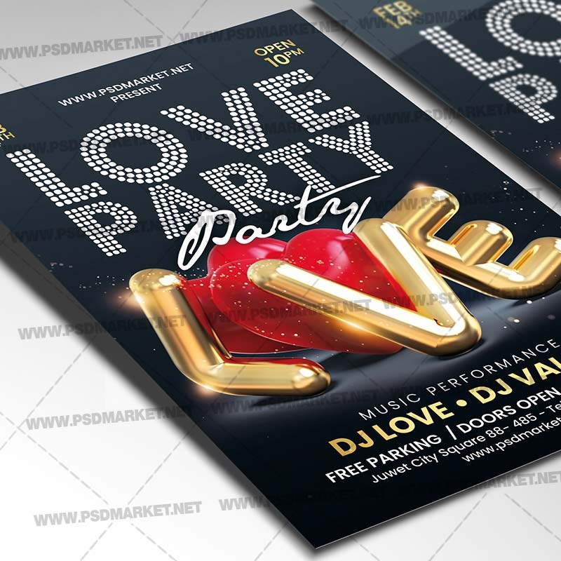 Download Love Card Printable Template Flyer PSD PSDmarket
