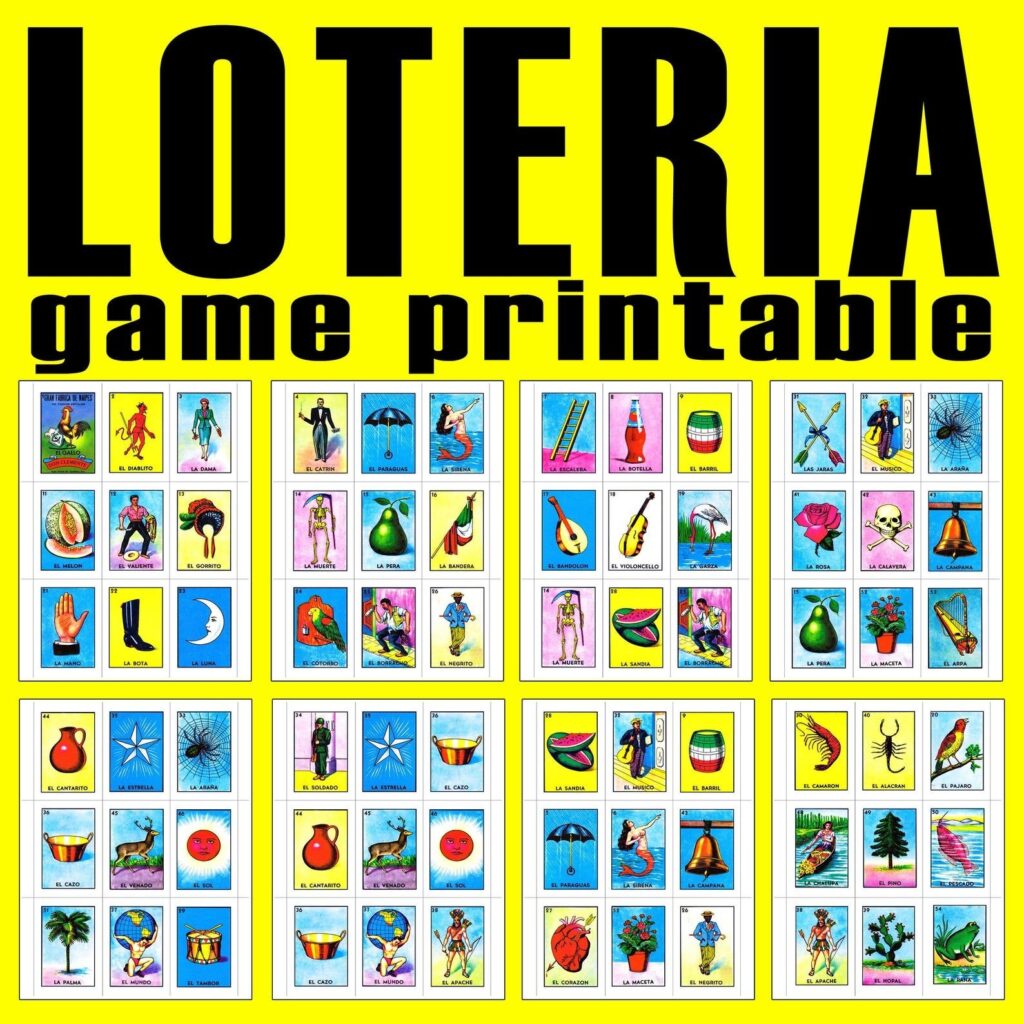 Downloadable Free Printable Loteria Game Cards Printable Online