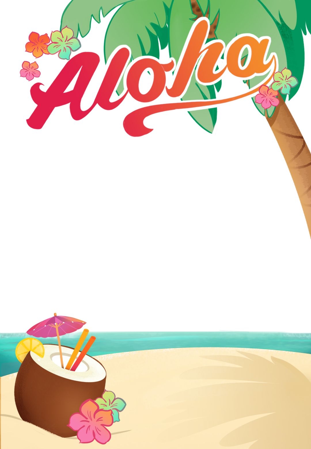 Downloadable Hawaiian Invitation Template