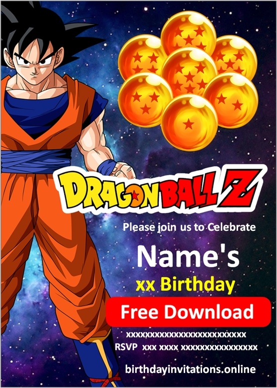 Dragon Ball Invitations Birthday Invitations